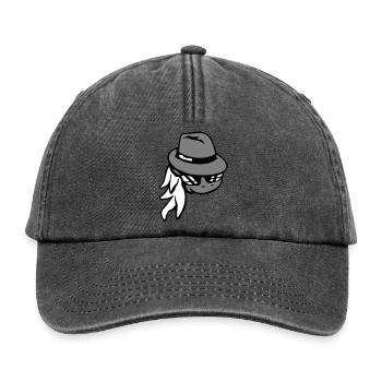 Cheval Gangster Chapeau Lunettes de soleil Criminal Cool - Casquette vintage décontractée - noir vintage - Devant