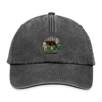 Les chevaux aiment - Casquette vintage décontractée - noir vintage - Devant