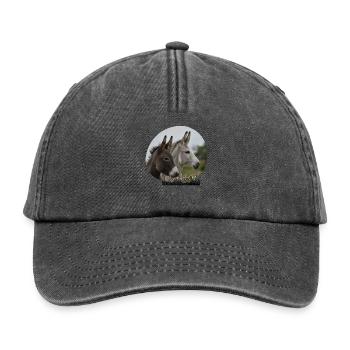 L’amour des ânes - Casquette vintage décontractée - noir vintage - Devant