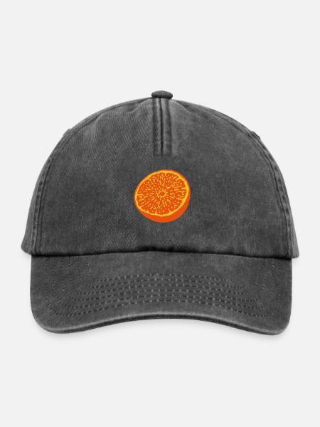 Orange - Relaxed Vintage Cap - Vintage Schwarz
