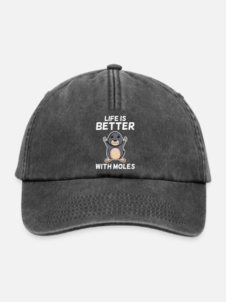 Maulwurf - Relaxed Vintage Cap - Vintage Schwarz