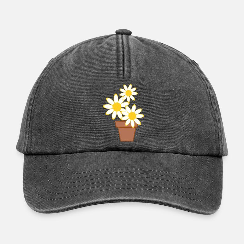 Gänseblümchen - Relaxed Vintage Cap - Vintage Schwarz