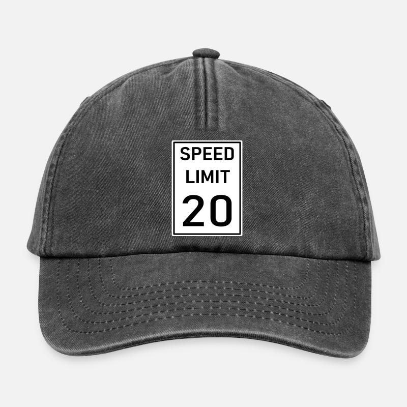 Spped limit - Relaxed Vintage Cap - vintage black