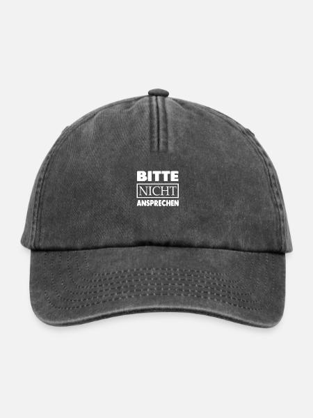 BITTE NICHT ANSPRECHEN - Relaxed Vintage Cap - Vintage Schwarz