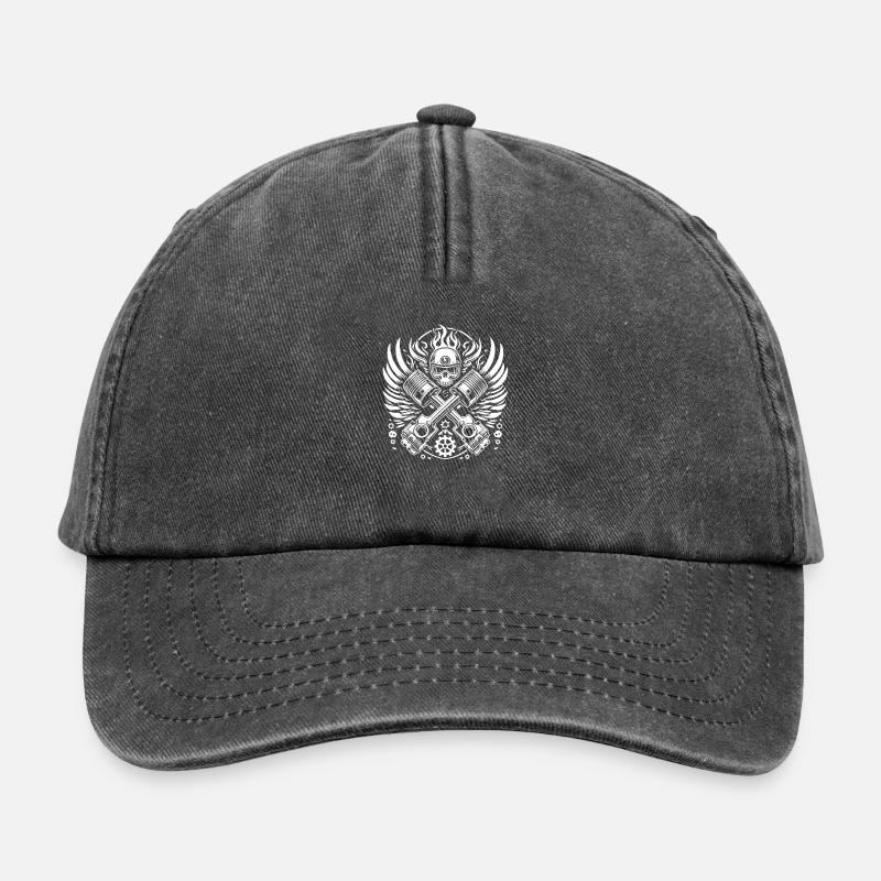 Motorbiker 1 Logo - Relaxed Vintage Cap - vintage black