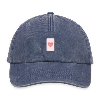 Happy Valentines Day - Relaxed Vintage Cap - Vintage Denim - Vorne