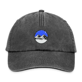 Ciel étoilé montagnes - Casquette vintage décontractée - noir vintage - Devant