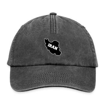 iran - Relaxed Vintage Cap - Vintage Schwarz - Vorne