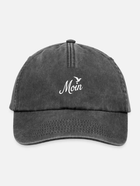 Moin Möwe - Relaxed Vintage Cap - Vintage Schwarz