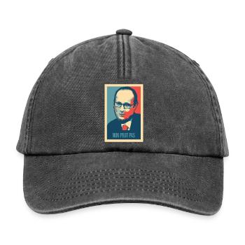 Popularité de François Hollande - Casquette vintage décontractée - noir vintage - Devant