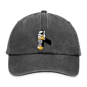 Hand Fuck Swag - Casquette vintage décontractée - noir vintage - Devant