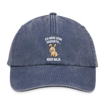 Sad Bunny Productive-Well - Casquette vintage décontractée - vintage bleu jeans - Devant