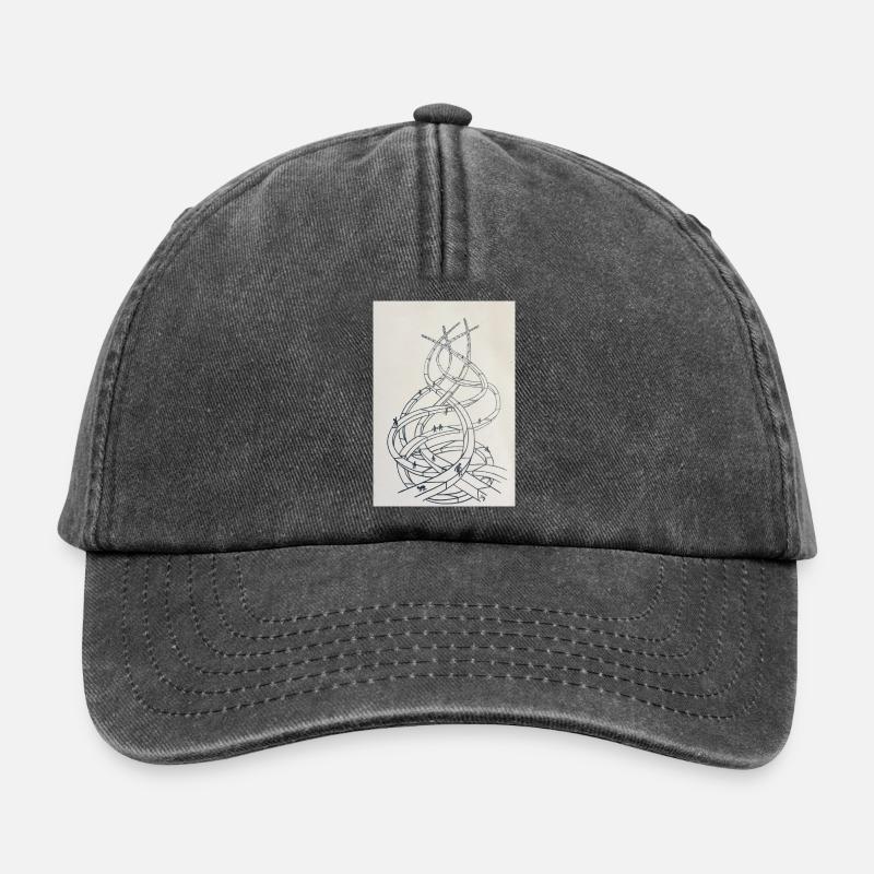 Loop labyrinth of paths - Relaxed Vintage Cap - vintage black