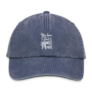 You have to feel the music marimba - Relaxed Vintage Cap - vintage denim - Front