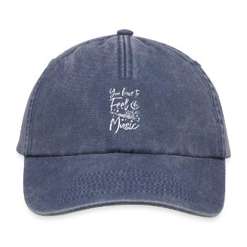You have to feel the music clarinetist - Relaxed Vintage Cap - vintage denim - Front