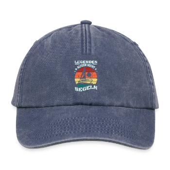 Legends don't age, they go sailing - Relaxed Vintage Cap - vintage denim - Front
