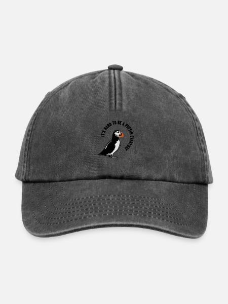 PUFFIN - Relaxed Vintage Cap - Vintage Schwarz