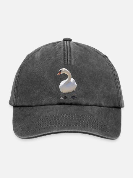 Schwan - Relaxed Vintage Cap - Vintage Schwarz