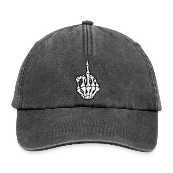 Crâne majeur - Casquette vintage décontractée - noir vintage - Devant