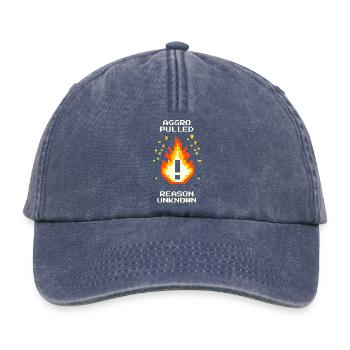 Aggro Drawn | Social Work Everyday Life Humor - Relaxed Vintage Cap - vintage denim - Front