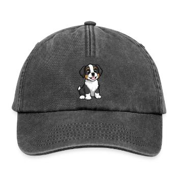 Saint Bernard Dog Cute - Relaxed Vintage Cap - vintage black - Front
