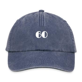 60. ANNIVERSARY. HAPPY BIRTHDAY - Relaxed Vintage Cap - vintage denim - Front