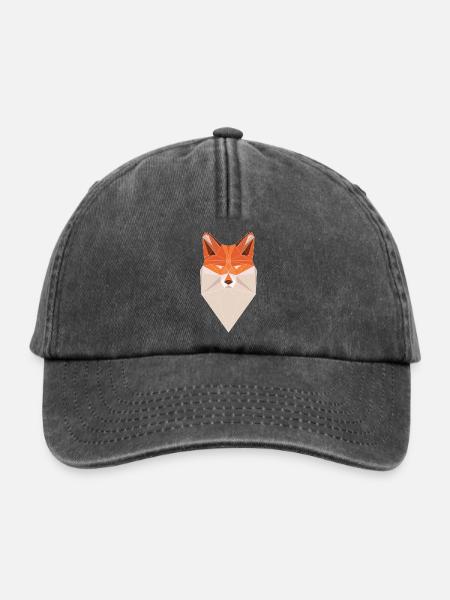 Fuchs Dreiecke - Relaxed Vintage Cap - Vintage Schwarz