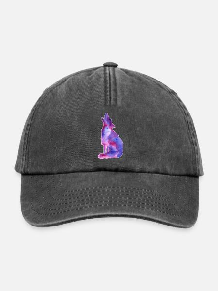 Galaxy Wolf - Relaxed Vintage Cap - Vintage Schwarz