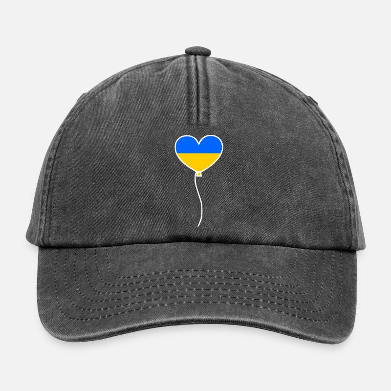 Ukraine - Relaxed Vintage Cap - Vintage Schwarz