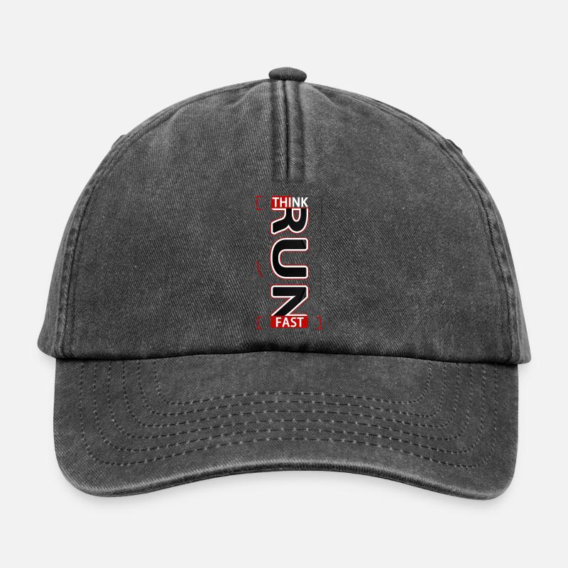 THINK FAST Running sport experience V1 - Relaxed Vintage Cap - vintage black