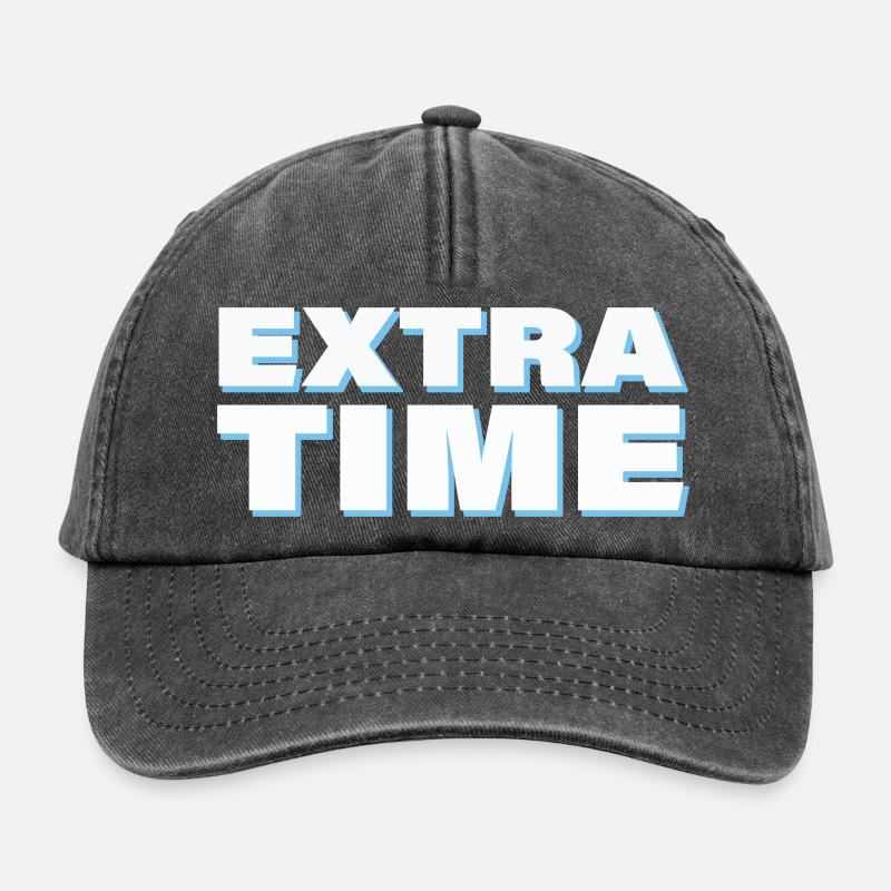 EXTRA TIME - Relaxed Vintage Cap - Vintage Schwarz