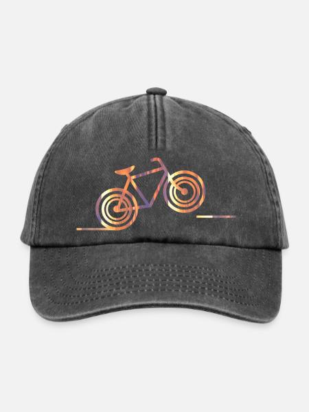 bike (b) - Relaxed Vintage Cap - Vintage Schwarz