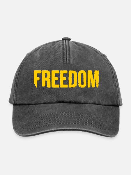 Freiheit - Relaxed Vintage Cap - Vintage Schwarz