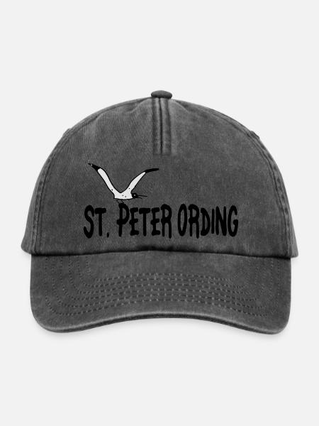 St Peter Ording - Relaxed Vintage Cap - Vintage Schwarz