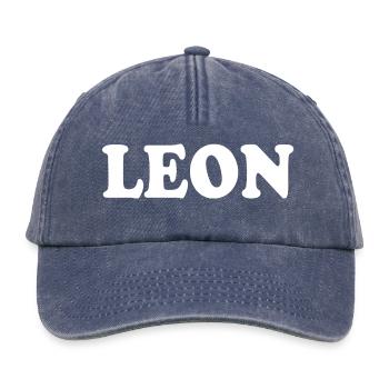 Leon - Relaxed Vintage Cap - vintage denim - Front