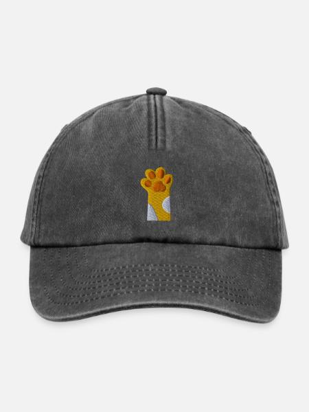 Katzenpfote - Relaxed Vintage Cap - Vintage Schwarz