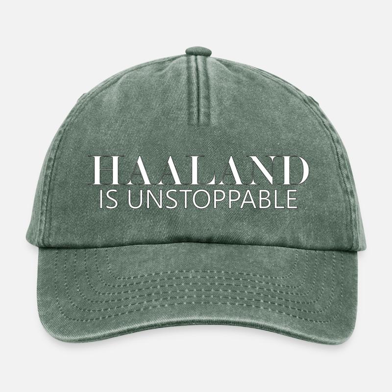 Haland is unstoppable - Relaxed Vintage Cap - Vintage Flaschengrün 