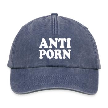 Anti porno - Relaxed Vintage Cap - Vintage Denim - Vorne