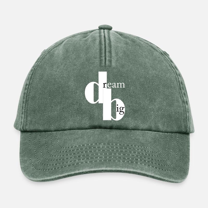 dream big - Relaxed Vintage Cap - Vintage Flaschengrün 