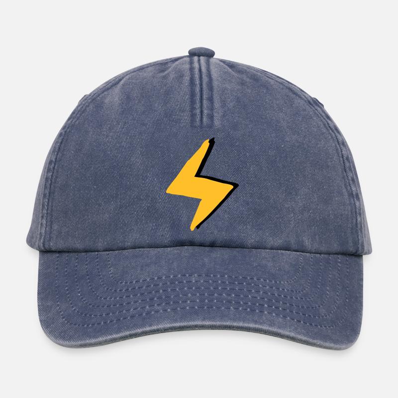 Lightning with super - forces costume - Relaxed Vintage Cap - vintage denim