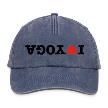 j'aime le yoga - Casquette vintage décontractée - vintage bleu jeans - Devant