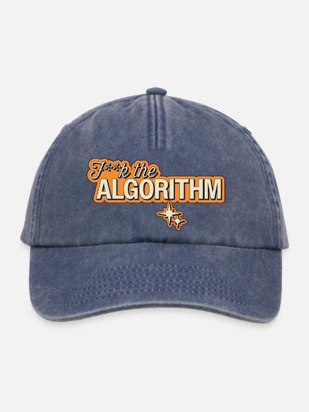 Fk the Algorithm – Digitale Rebellion - Relaxed Vintage Cap - Vintage Denim