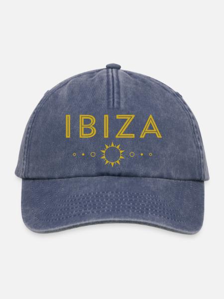 IBIZA-Golden Sun Design - Relaxed Vintage Cap - Vintage Denim