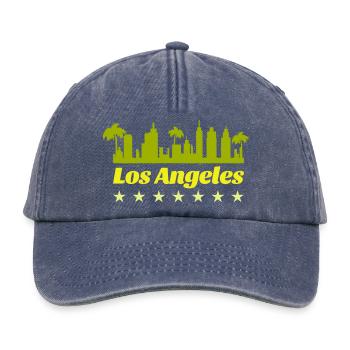 Skyline de Los Angeles - Casquette vintage décontractée - vintage bleu jeans - Devant