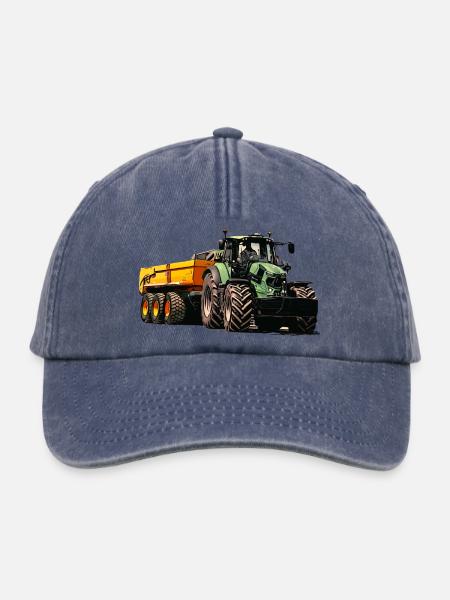 Traktor mit Anhänger Kipper - Relaxed Vintage Cap - Vintage Denim