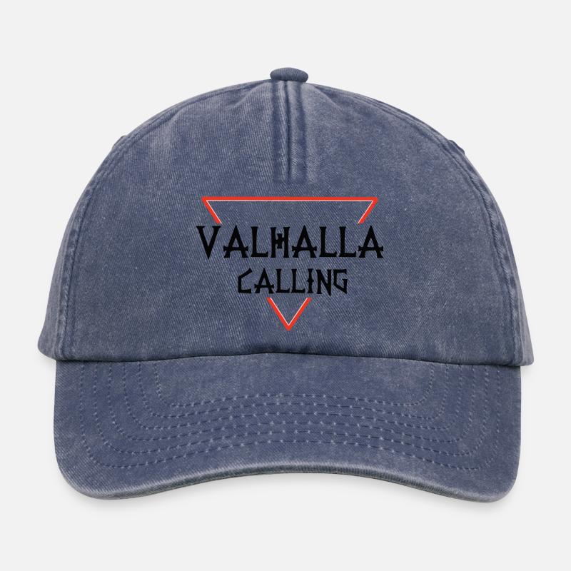Valhalla Calling (Final Logo) - Casquette vintage décontractée - vintage bleu jeans