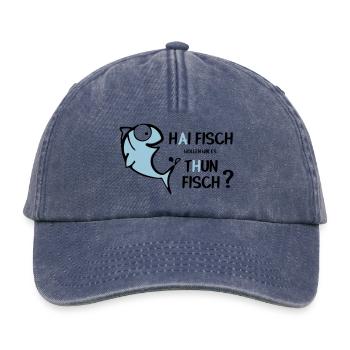 Haifisch Thunfisch - Relaxed Vintage Cap - Vintage Denim - Vorne