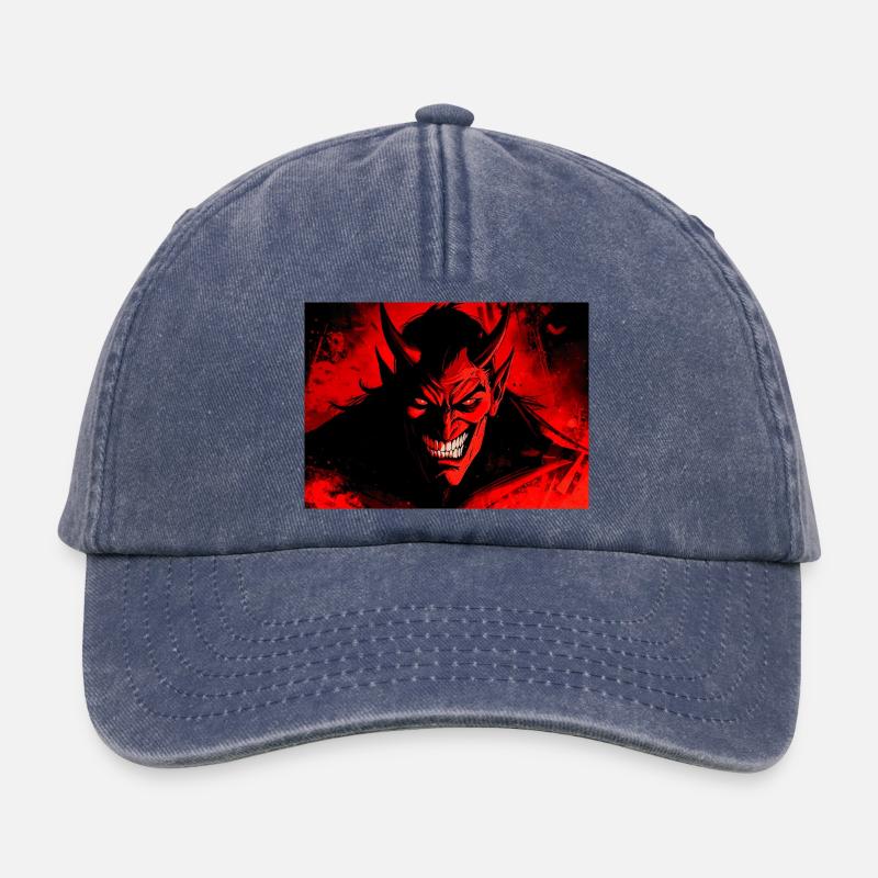 The Devil - Relaxed Vintage Cap - vintage denim