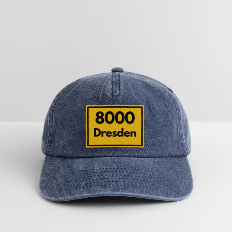 OLD POSTCODE POSTCODE RETRO 8000 DRESDEN ELBE Relaxed Vintage Cap