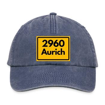 ANCIEN CODE POSTAL 2960 AURICH OSTFRIESLAND - Casquette vintage décontractée - vintage bleu jeans - Devant
